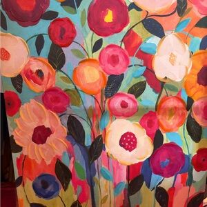 Floral Art Print with Vibrant Colors